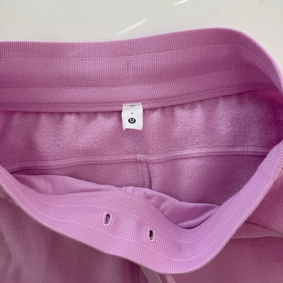 Lululemon Scuba High-Rise Short 5" Cotton Terry in Vitapink Pink 6 Women's - Picture 7 of 9
